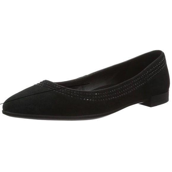 Ecco Shape Pointy Toe Ballet Flat with Crystals 40 - Picture 14 of 16